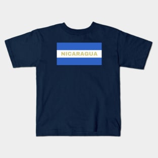 Nicaraguan Flag Colors Kids T-Shirt